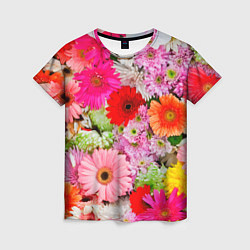 Женская футболка Colorful chrysanthemums