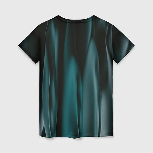 Женская футболка Абстрактные волны в темноте / 3D-принт – фото 2