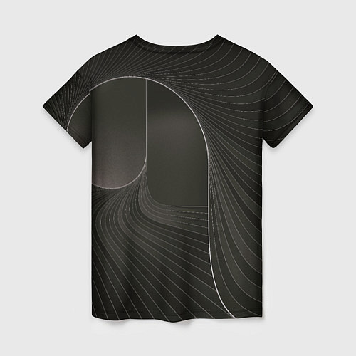 Женская футболка Чёрная спираль / 3D-принт – фото 2