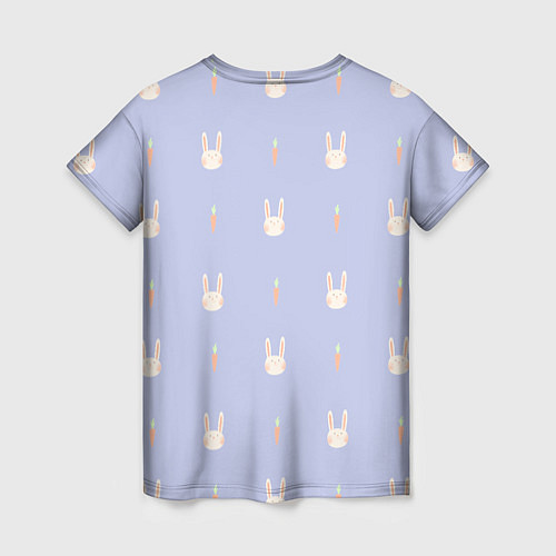 Женская футболка Кролики с морковкой / 3D-принт – фото 2