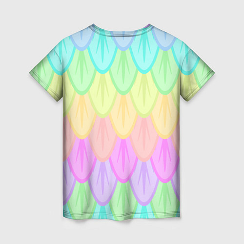 Женская футболка Цветные перья / 3D-принт – фото 2
