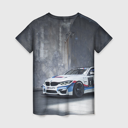 Женская футболка BMW M4 GT4 - racing team - motorsport / 3D-принт – фото 2