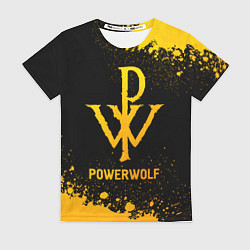 Женская футболка Powerwolf - gold gradient