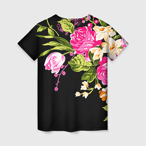 Женская футболка Букет цветов / 3D-принт – фото 2