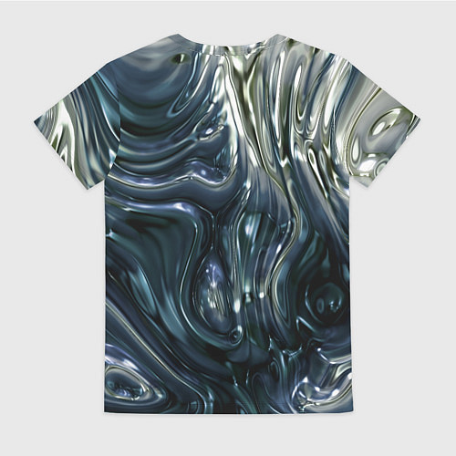 Женская футболка Aesthetic visual art metal slime / 3D-принт – фото 2