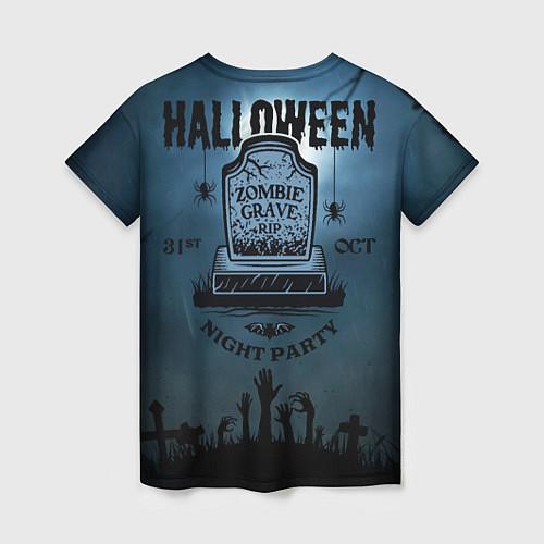 Женская футболка Zombie night party / 3D-принт – фото 2