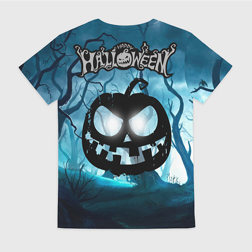 Женская футболка Halloween pumpkins / 3D-принт – фото 2