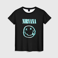 Футболка женская Nirvana неон, цвет: 3D-принт
