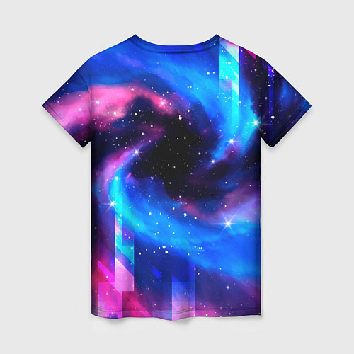Женская футболка Destiny неоновый космос / 3D-принт – фото 2