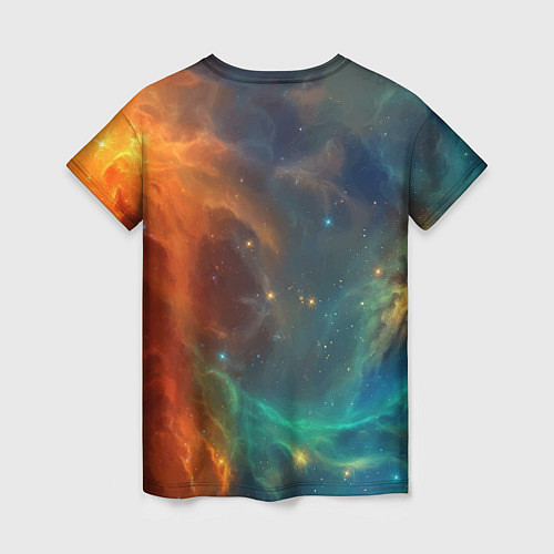 Женская футболка Столкновение двух космических галактик / 3D-принт – фото 2