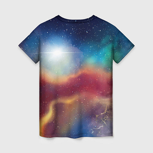Женская футболка Многогранное космическое пространство - яркая звез / 3D-принт – фото 2