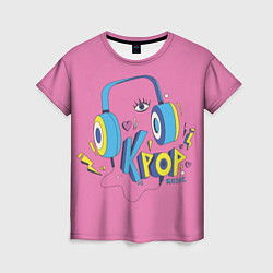 Футболка женская K-pop музыка, цвет: 3D-принт