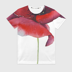 Футболка женская Цветок мак, цвет: 3D-принт