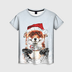 Футболка женская Merry Christmas foxy, цвет: 3D-принт