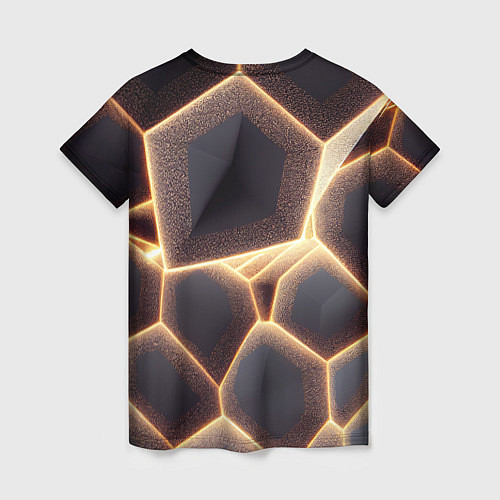 Женская футболка Сотовая лава / 3D-принт – фото 2