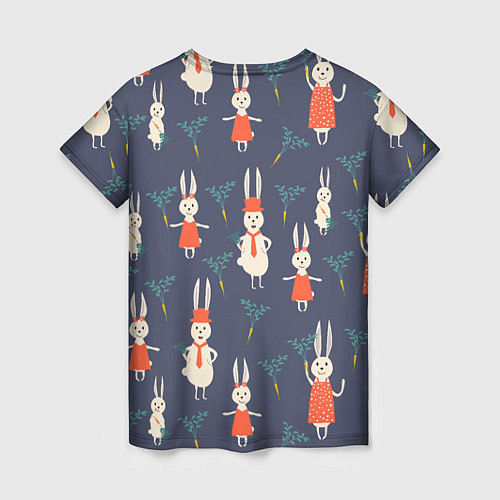 Женская футболка Семья крольчат / 3D-принт – фото 2