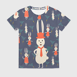 Футболка женская Семья крольчат, цвет: 3D-принт