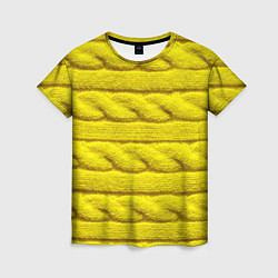 Футболка женская Жёлтый свитер - Осень-Зима 2028, цвет: 3D-принт