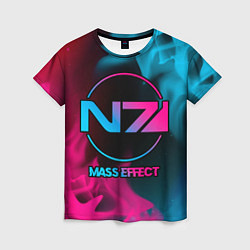 Футболка женская Mass Effect - neon gradient, цвет: 3D-принт