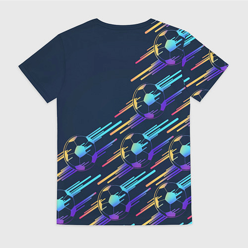 Женская футболка Sevilla градиентные мячи / 3D-принт – фото 2