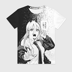 Женская футболка Пауэр - Брызги - Человек-бензопила