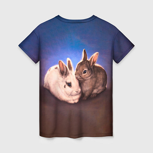Женская футболка Кроличьи нежности / 3D-принт – фото 2