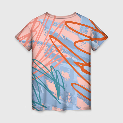 Женская футболка Abstraction in nude tones / 3D-принт – фото 2