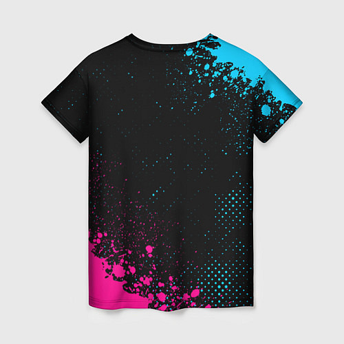 Женская футболка Need for Speed - neon gradient: надпись, символ / 3D-принт – фото 2