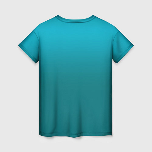 Женская футболка Градиент бирюзовый / 3D-принт – фото 2