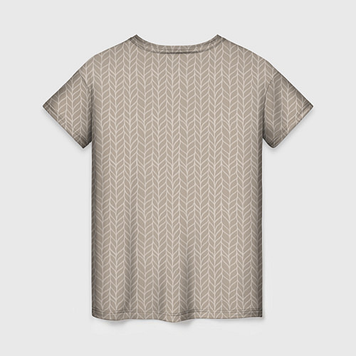 Женская футболка Минималистичный вязаный узор / 3D-принт – фото 2