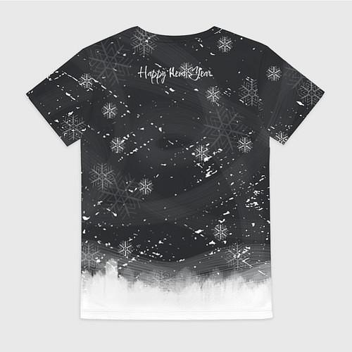 Женская футболка Новогодний кролик с бокалом / 3D-принт – фото 2