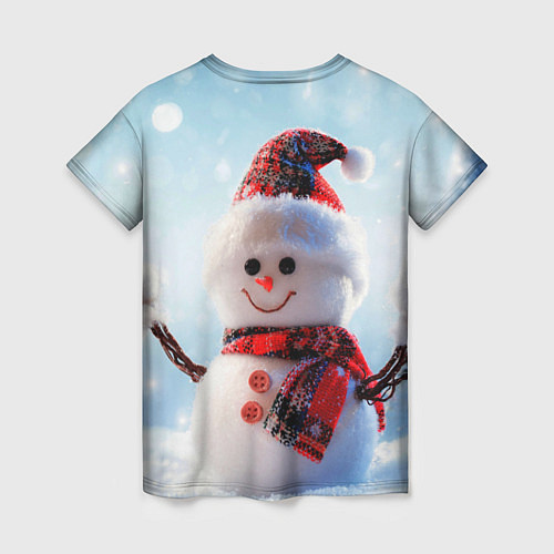 Женская футболка Снеговичёк / 3D-принт – фото 2