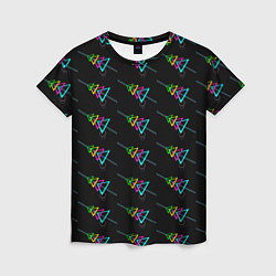 Женская футболка Colored triangles