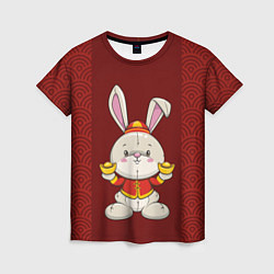 Футболка женская Китайский кролик, цвет: 3D-принт