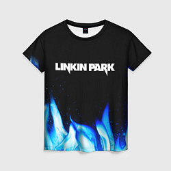 Футболка женская Linkin Park blue fire, цвет: 3D-принт