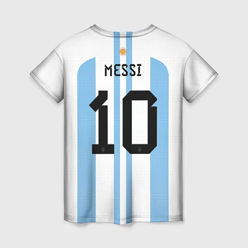 Женская футболка Месси Аргентина ЧМ 2022 / 3D-принт – фото 2