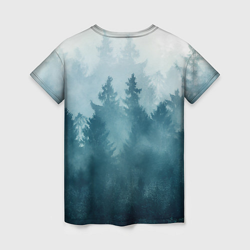 Женская футболка Лес градиент / 3D-принт – фото 2