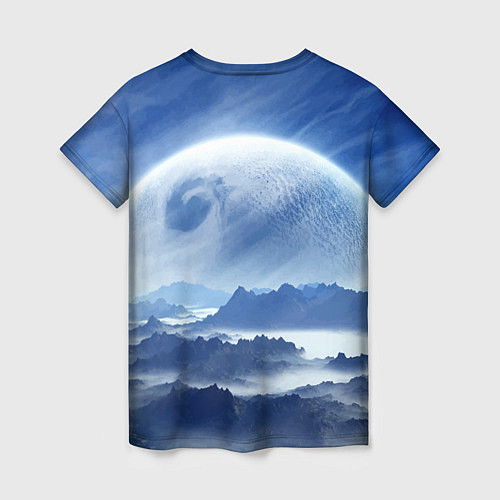 Женская футболка Mountains - fantasy planet / 3D-принт – фото 2