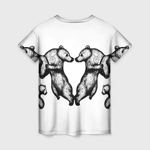 Женская футболка Чернильные мишки / 3D-принт – фото 2