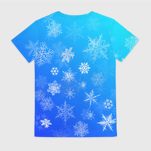 Женская футболка Снежинки в небе / 3D-принт – фото 2