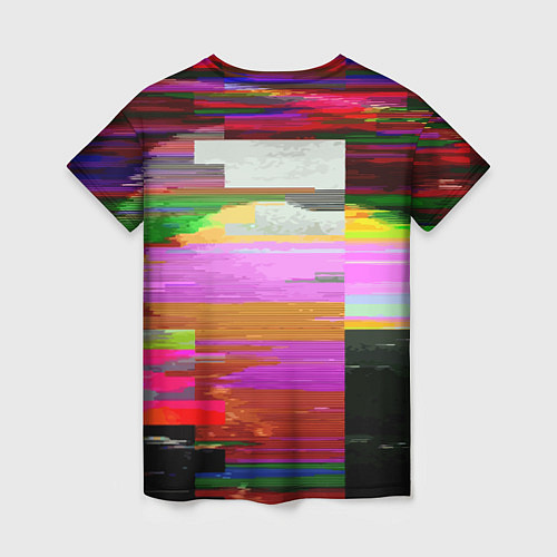 Женская футболка Череп кролика - glitch / 3D-принт – фото 2