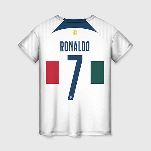Женская футболка Роналду ЧМ 2022 Португалия выездная / 3D-принт – фото 2