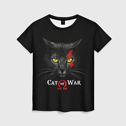 Футболка женская Cat of war collab, цвет: 3D-принт