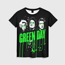 Женская футболка Green day paint