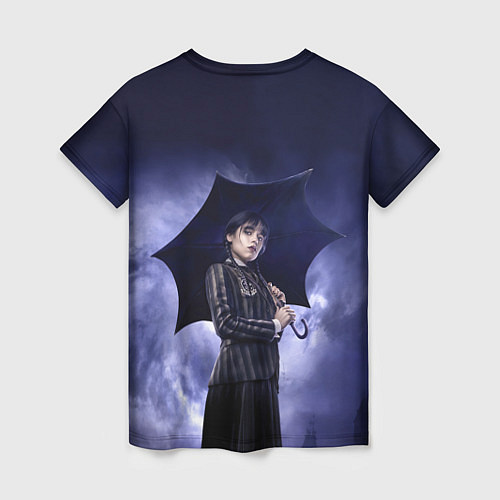Женская футболка Уэнсдэй Аддамс с зонтиком / 3D-принт – фото 2