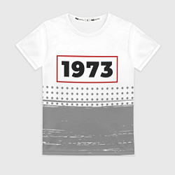 Футболка женская 1973 - в красной рамке на светлом, цвет: 3D-принт