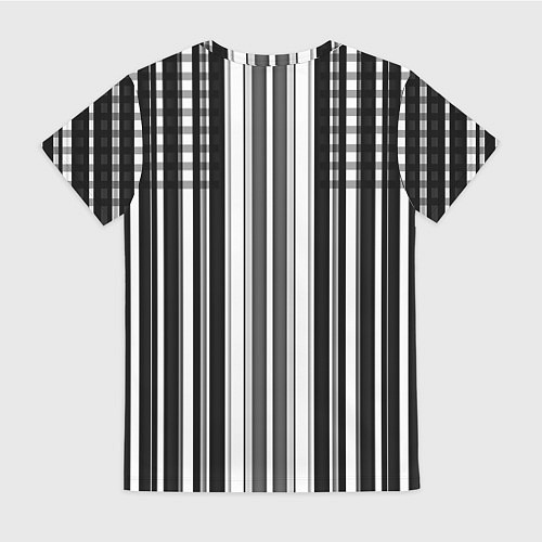 Женская футболка Бело серый полосатый узор / 3D-принт – фото 2