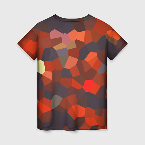 Женская футболка Разноцветные кубики / 3D-принт – фото 2