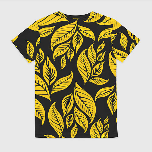 Женская футболка Лиса на фоне жёлтых листьев / 3D-принт – фото 2