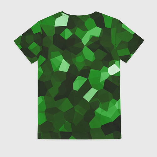 Женская футболка Коллекция зеленых изумрудов / 3D-принт – фото 2